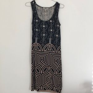 Art Deco sleeveless sweater dress - size XS